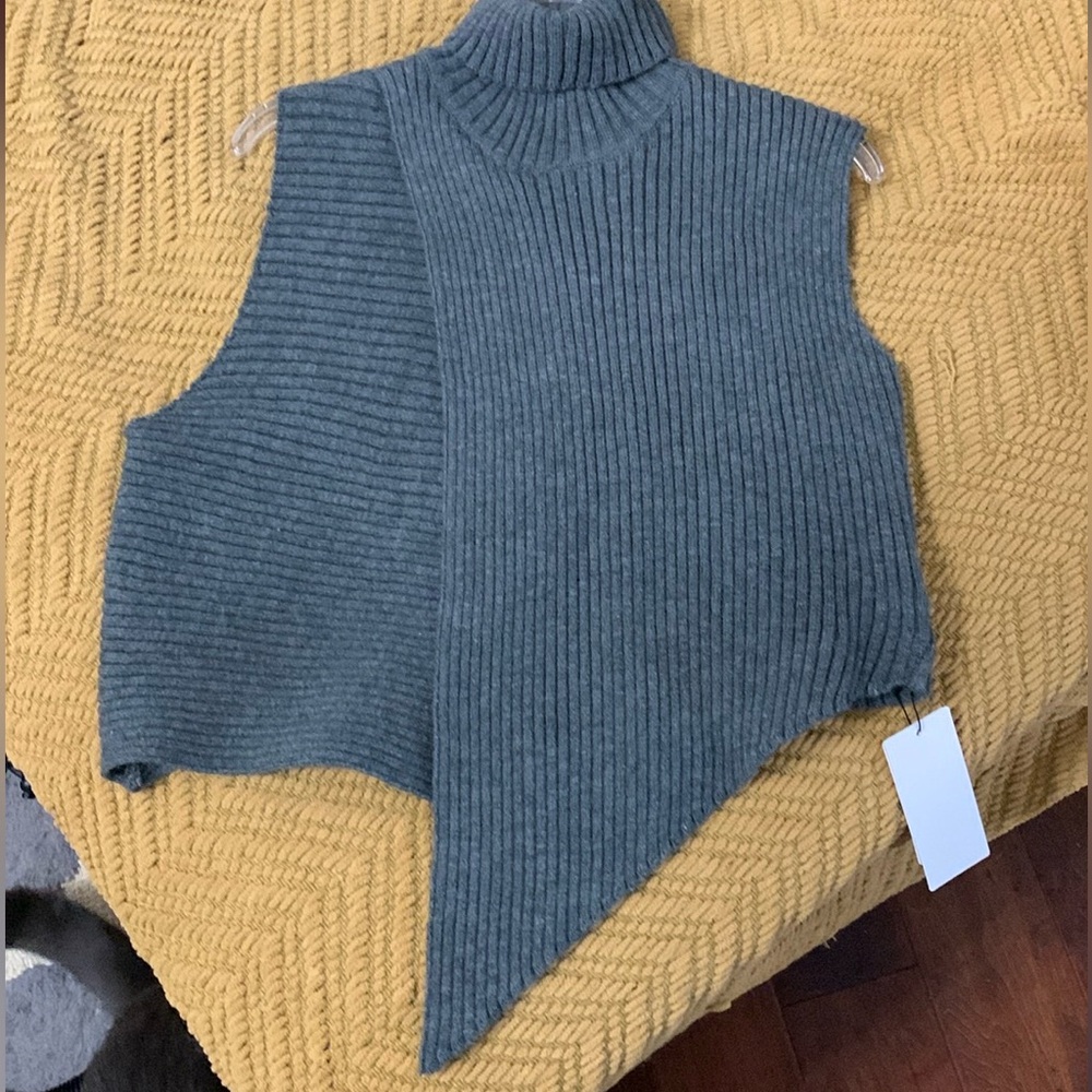Asymmetrical turtleneck sweater